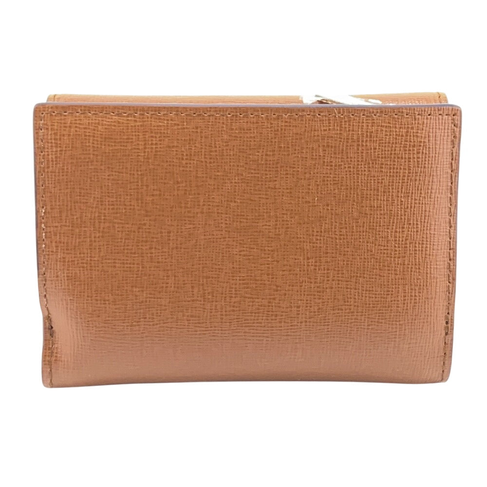 Furla Tri-fold wallet PCZ0 leather Brown Wallet BABYLON Women Used Authentic
