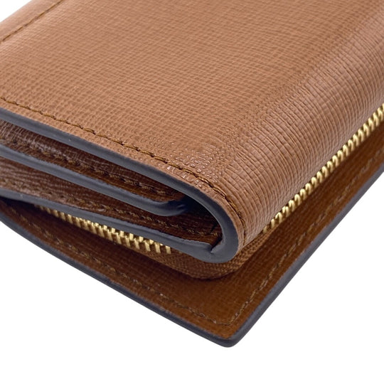 Furla Tri-fold wallet PCZ0 leather Brown Wallet BABYLON Women Used Authentic
