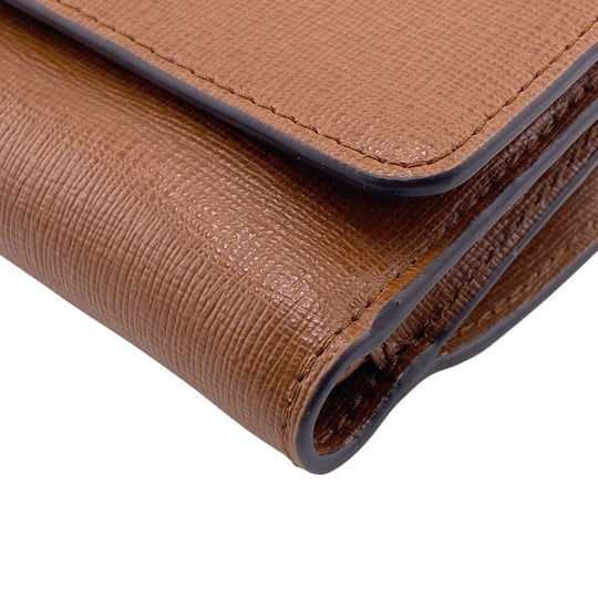 Furla Tri-fold wallet PCZ0 leather Brown Wallet BABYLON Women Used Authentic