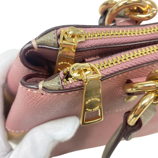 COACH Shoulder Bag F31994 PVC pink Shoulder Bag Mini Brook Women Used Authentic