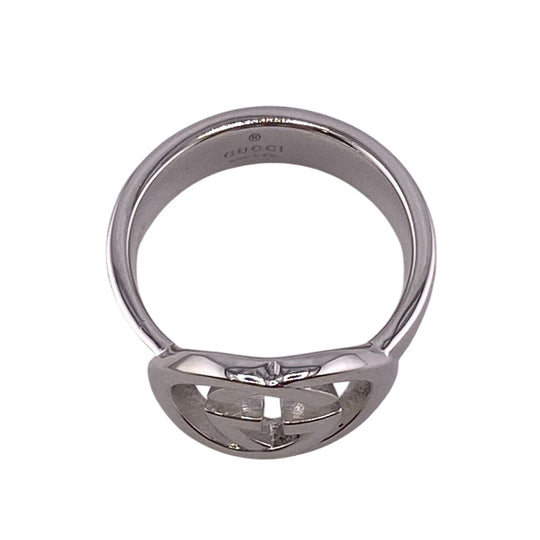 GUCCI Ring 190483-J8400 Silver925 Silver SilverBrit Interlocking G Women Used Authentic