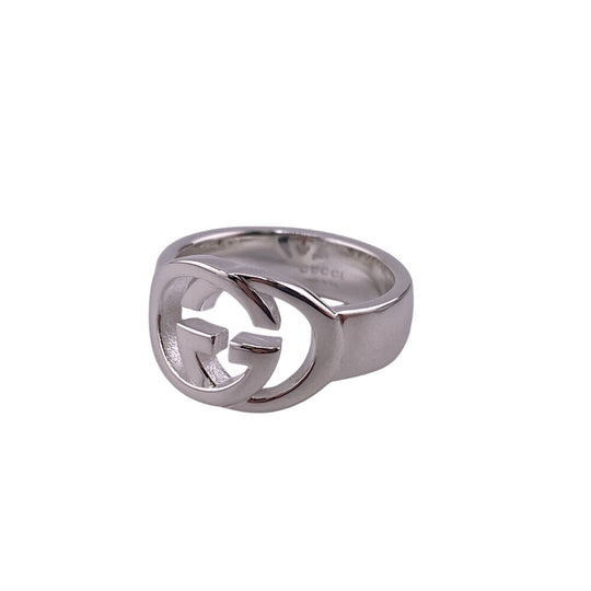GUCCI Ring 190483-J8400 Silver925 Silver SilverBrit Interlocking G Women 7 Used Authentic