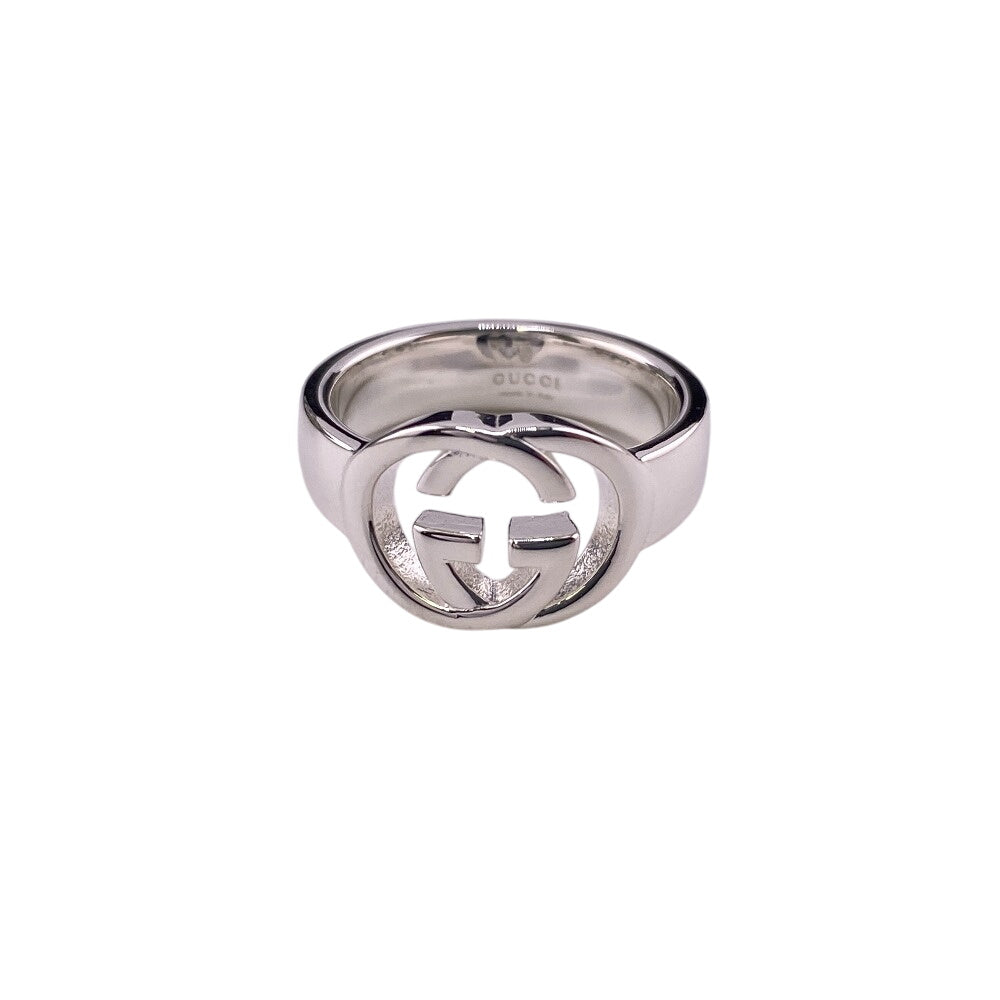 GUCCI Ring 190483-J8400 Silver925 Silver SilverBrit Interlocking G Women Used Authentic