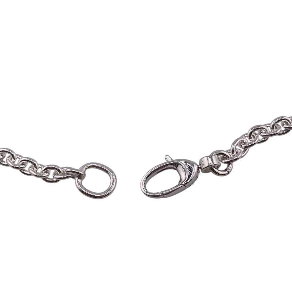 GUCCI Necklace 190484-J8400 Silver925 Silver Necklace SilverBrit Interlocking mens(Unisex) Used Authentic