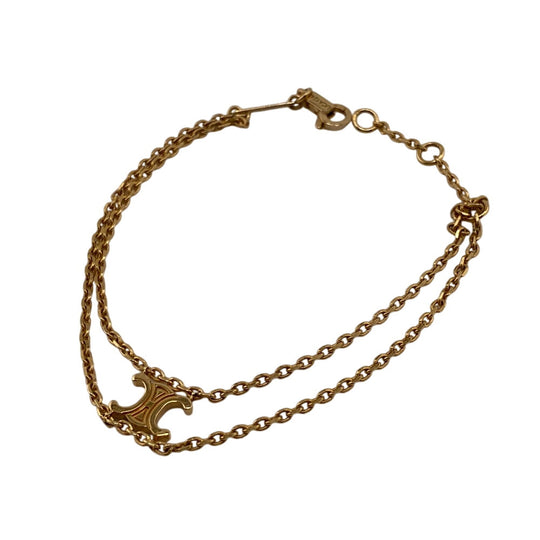 CELINE bracelet UCA1243 Gold Plated gold Women Used Authentic