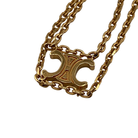 CELINE bracelet UCA1243 Gold Plated gold Women Used Authentic