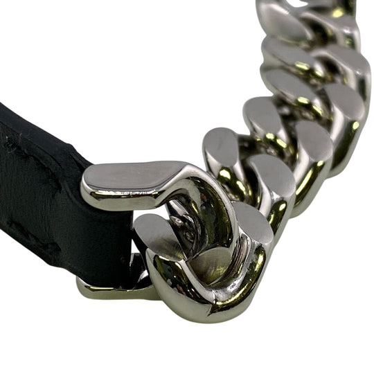 HERMES bracelet Leather, Metal black B2023 T4 Camden mens Used Authentic
