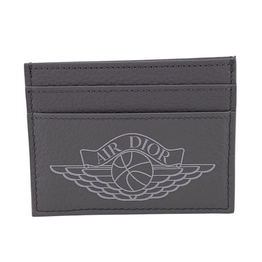 Christian Dior Card Case leather gray Nike AIR DIOR mens Used Authentic