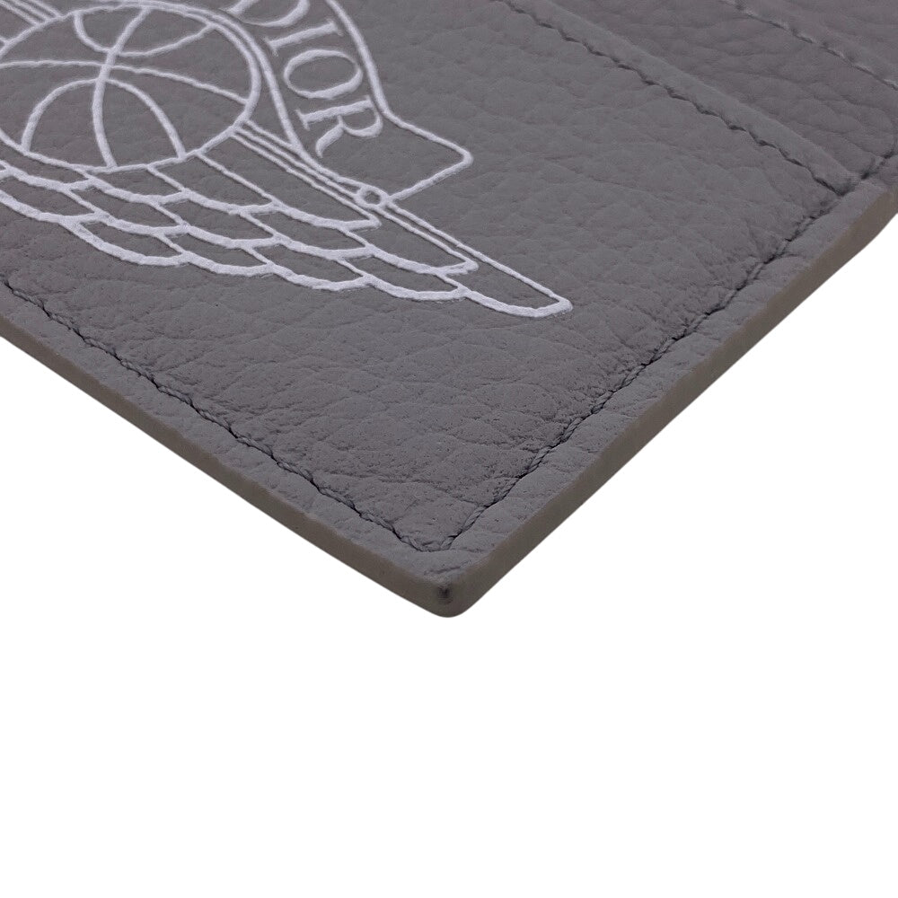 Christian Dior Card Case leather gray Nike AIR DIOR mens Used Authentic