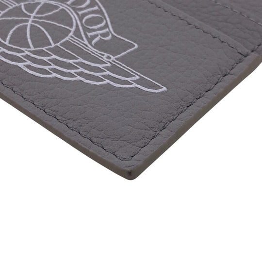 Christian Dior Card Case leather gray Nike AIR DIOR mens Used Authentic