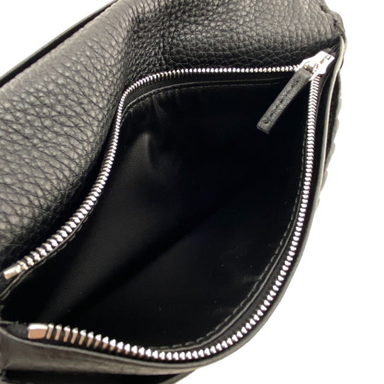 FENDI Long Wallet Purse 7M0355 leather black Celeria mens Used Authentic