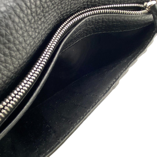 FENDI Long Wallet Purse 7M0355 leather black Celeria mens Used Authentic