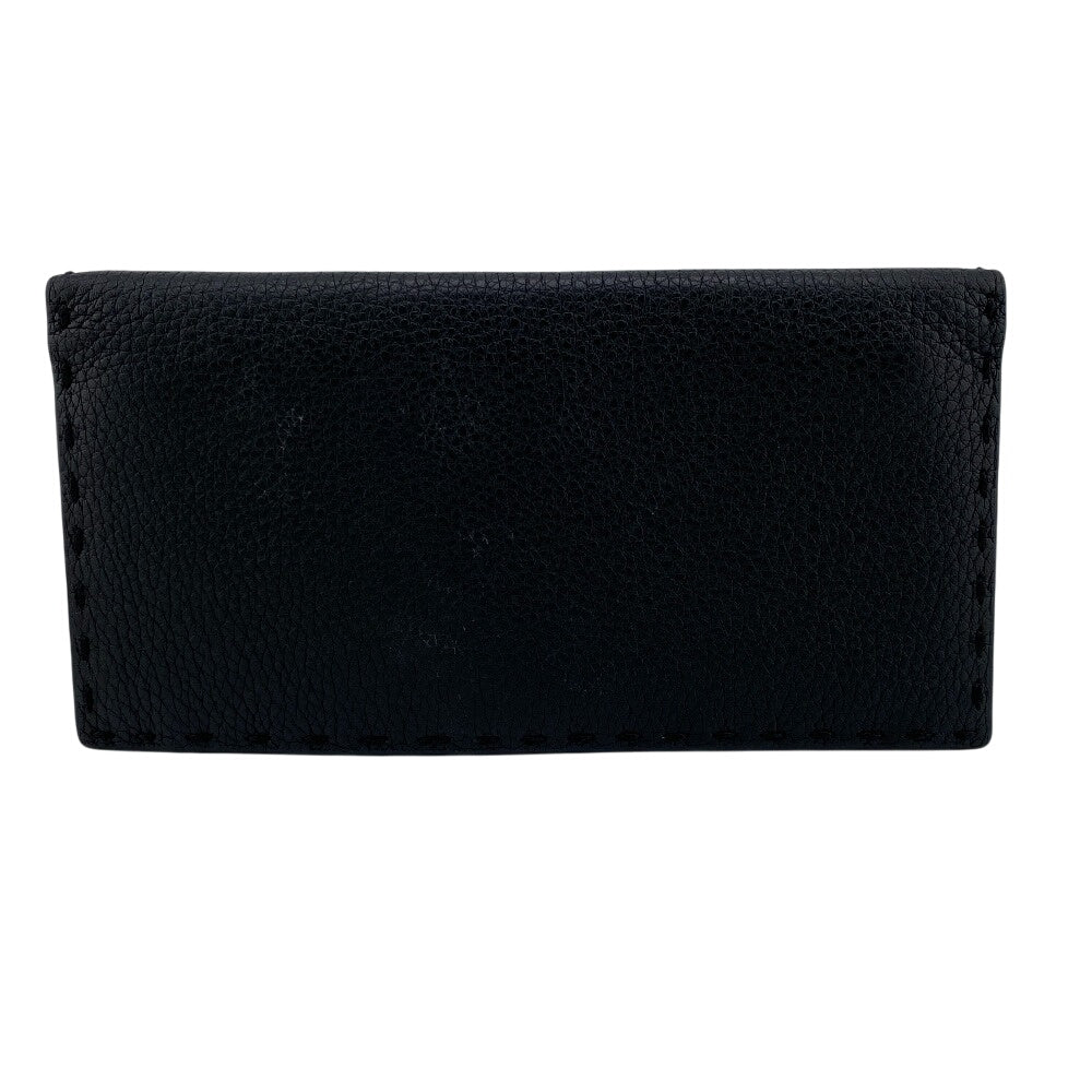 FENDI Long Wallet Purse 7M0355 leather black Celeria mens Used Authentic