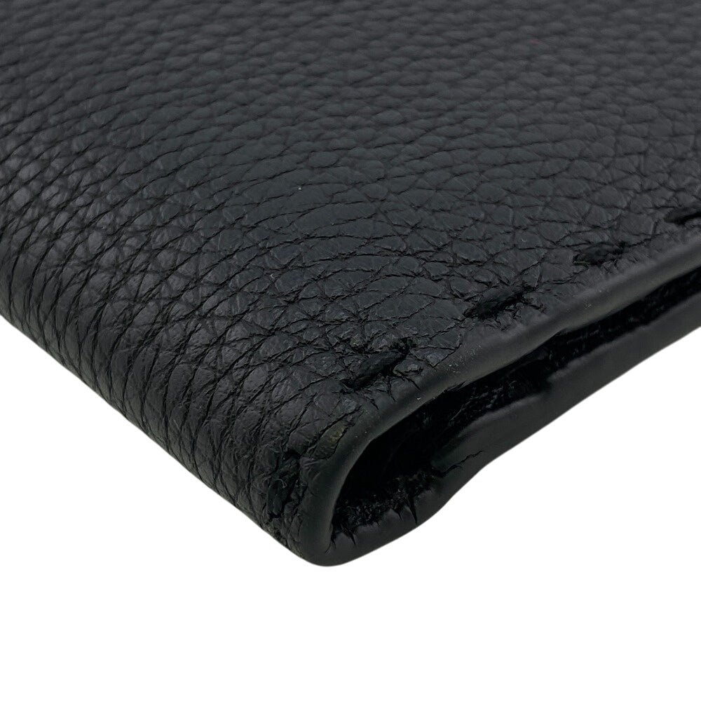 FENDI Long Wallet Purse 7M0355 leather black Celeria mens Used Authentic
