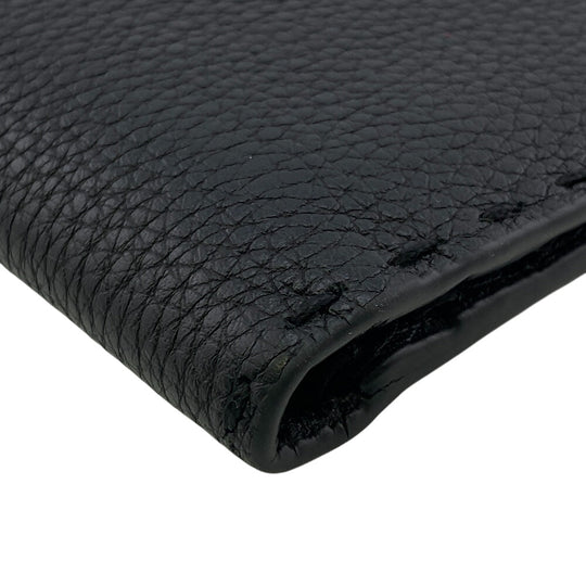 FENDI Long Wallet Purse 7M0355 leather black Celeria mens Used Authentic