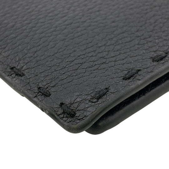 FENDI Long Wallet Purse 7M0355 leather black Celeria mens Used Authentic
