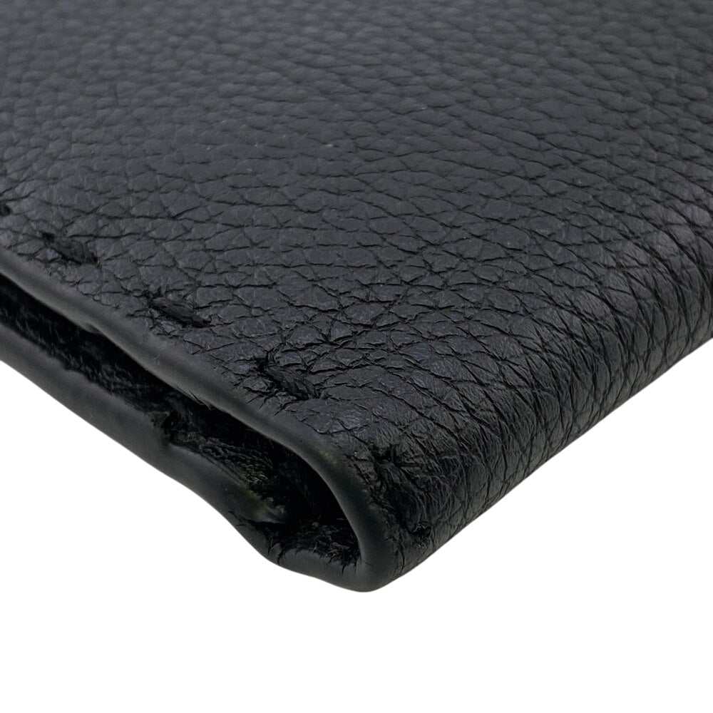 FENDI Long Wallet Purse 7M0355 leather black Celeria mens Used Authentic