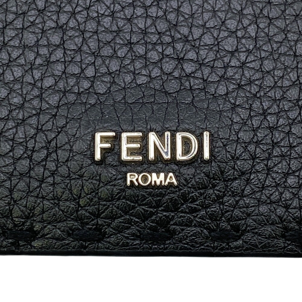 FENDI Long Wallet Purse 7M0355 leather black Celeria mens Used Authentic