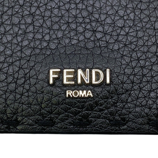 FENDI Long Wallet Purse 7M0355 leather black Celeria mens Used Authentic