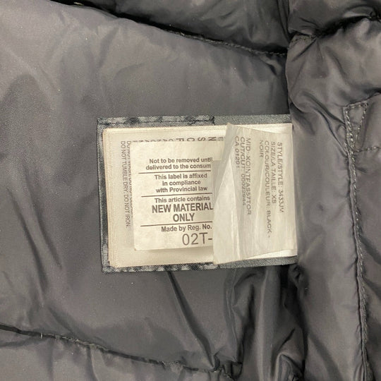 CANADA GOOSE Down jacket polyester black Coyote fur Women XS/TP Used Authentic