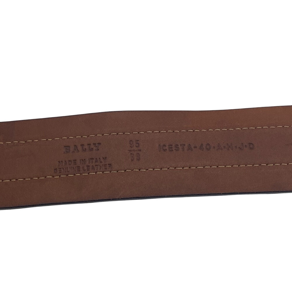 BALLY belt leather Brown 95/38 mens Used Authentic