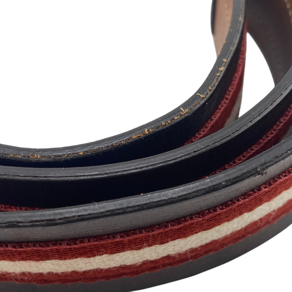 BALLY belt leather Brown 95/38 mens Used Authentic