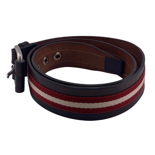 BALLY belt leather Brown 95/38 mens Used Authentic