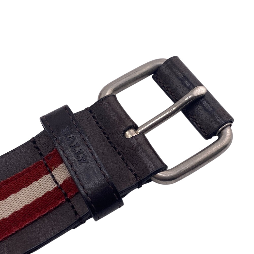 BALLY belt leather Brown 95/38 mens Used Authentic