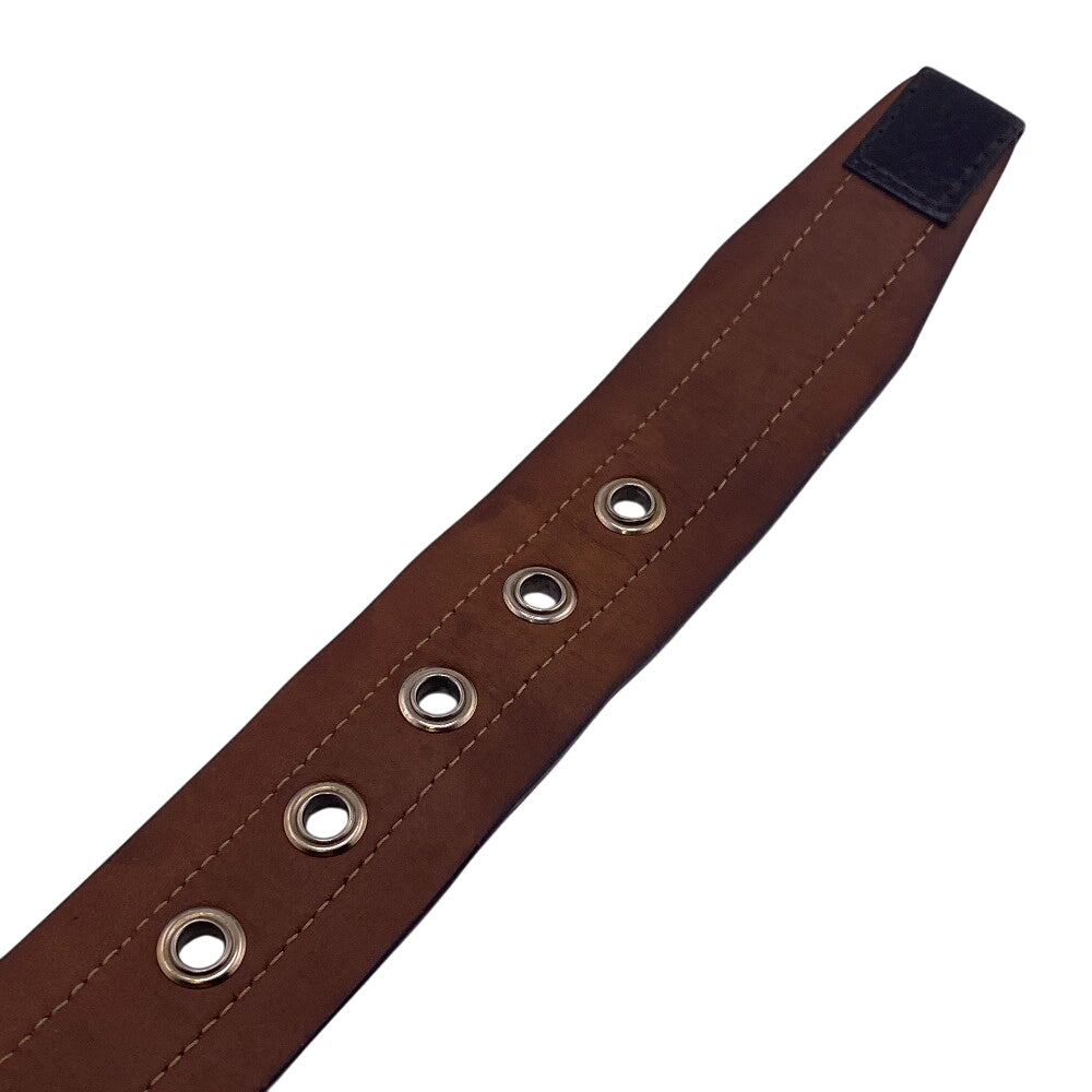 BALLY belt leather Brown 95/38 mens Used Authentic
