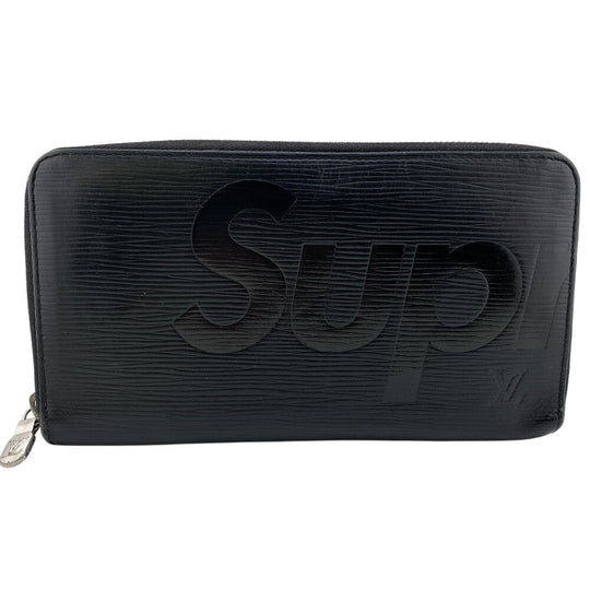LOUIS VUITTON Long Wallet Purse M67723 leather black Supreme Zip Around Epi Zippy Organizer mens Used Authentic