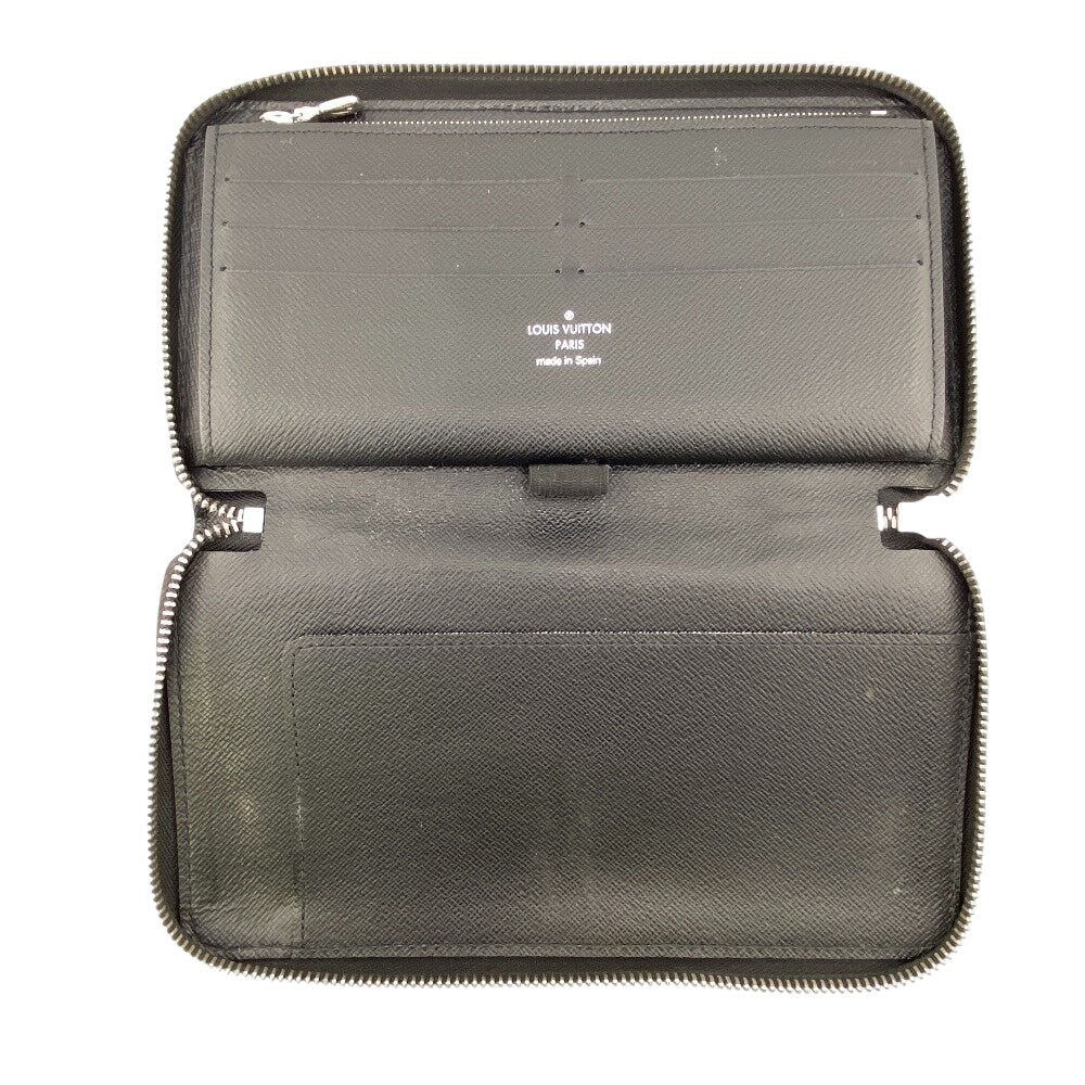 LOUIS VUITTON Long Wallet Purse M67723 leather black Supreme Zip Around Epi Zippy Organizer mens Used Authentic