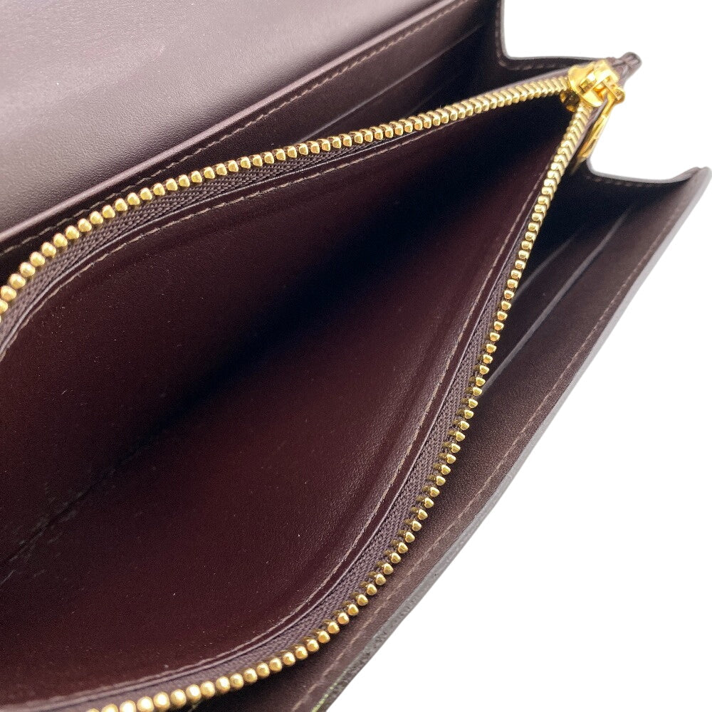 LOUIS VUITTON Long Wallet Purse M90152 Vernis Amarrant Monogram Portefeuille Sarah Women Used Authentic