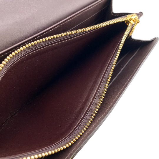 LOUIS VUITTON Long Wallet Purse M90152 Vernis Amarrant Monogram Portefeuille Sarah Women Used Authentic
