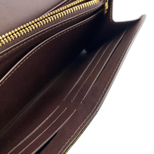 LOUIS VUITTON Long Wallet Purse M90152 Vernis Amarrant Monogram Portefeuille Sarah Women Used Authentic