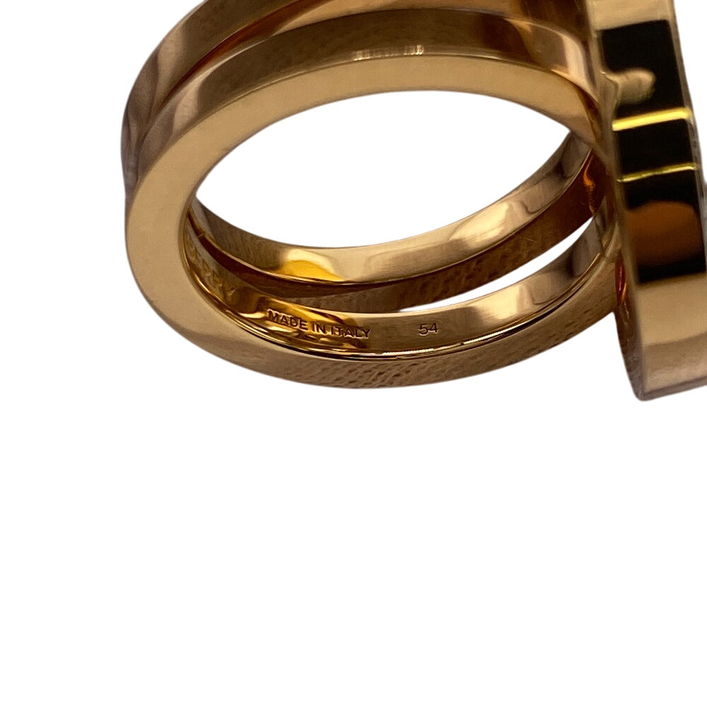 THOMAS BURBERRY Ring Gold Plated gold TB logo mens 54 Used Authentic