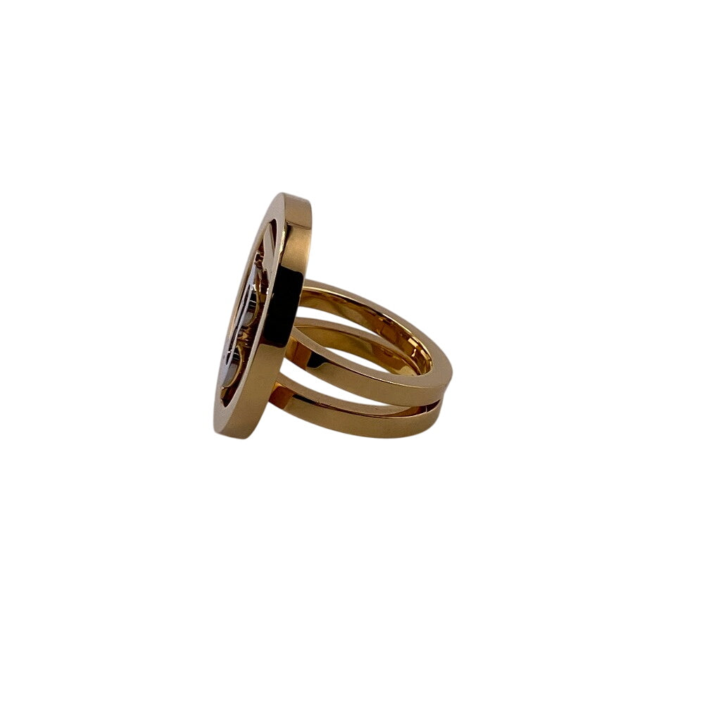 THOMAS BURBERRY Ring Gold Plated gold TB logo mens 54 Used Authentic