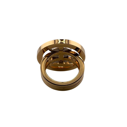 THOMAS BURBERRY Ring Gold Plated gold TB logo mens 54 Used Authentic
