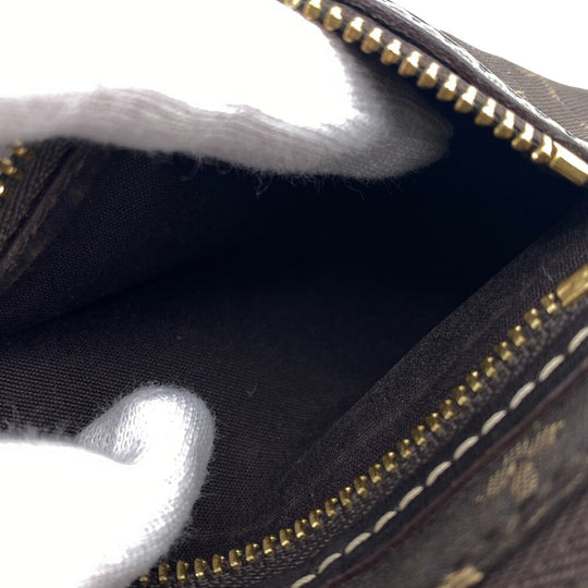 LOUIS VUITTON Pochette M95668 canvas Brown Pouch Monogram mini run Mini Pochette Accessoar Women Used Authentic