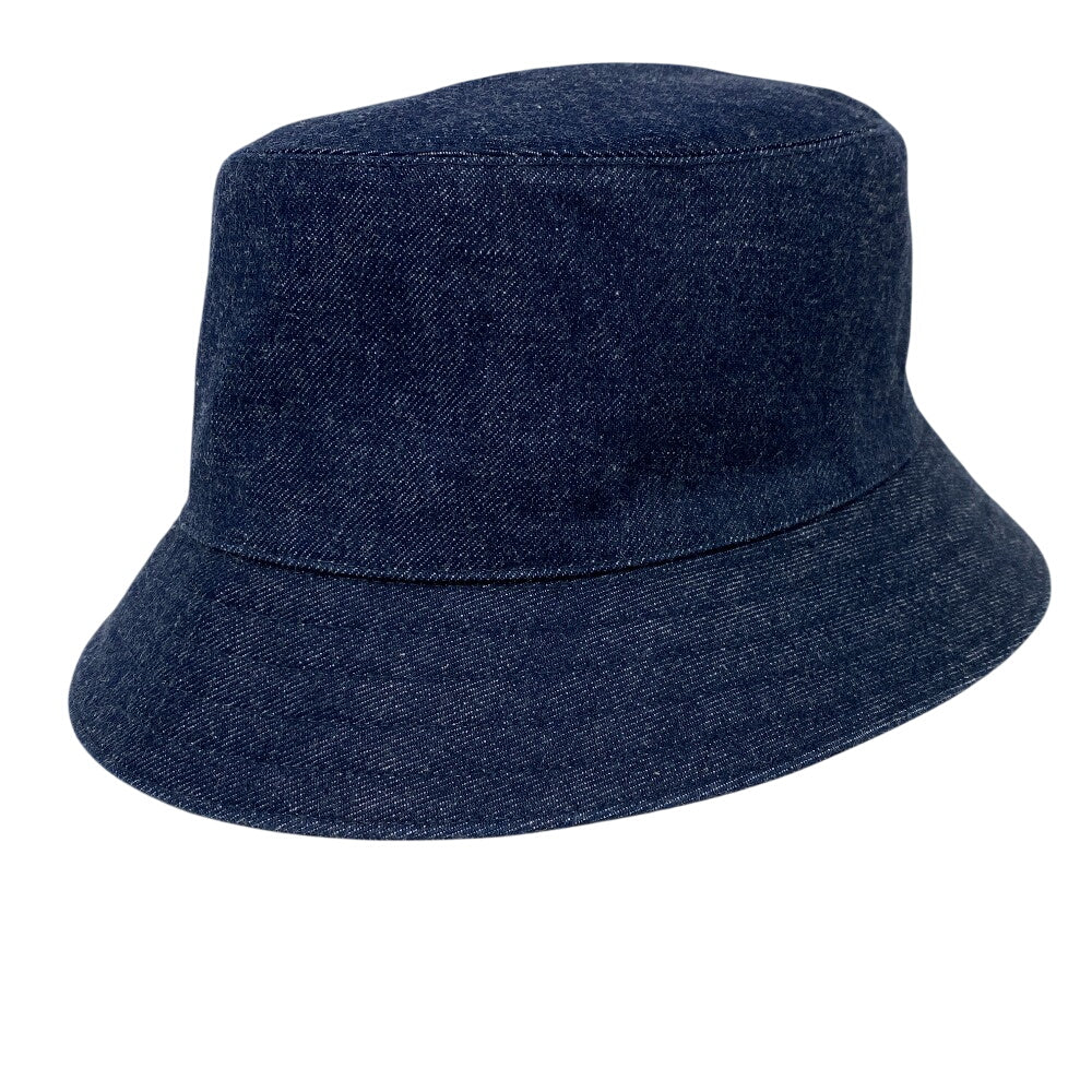 HERMES hat cotton Indigo blue Ronidem Helen ASTROLOGIE NOUVELLE New Astrology mens 59 Used Authentic