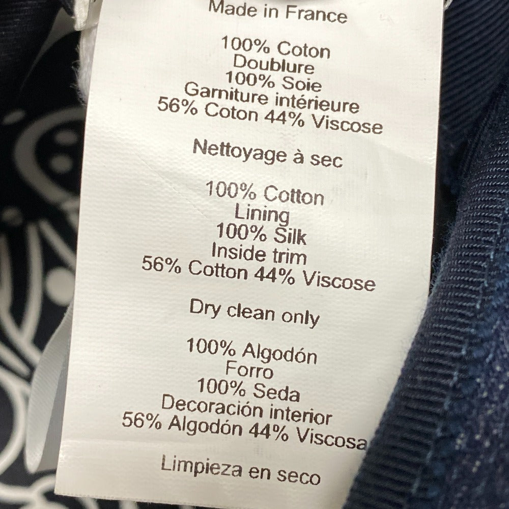 HERMES hat cotton Indigo blue Ronidem Helen ASTROLOGIE NOUVELLE New Astrology mens 59 Used Authentic