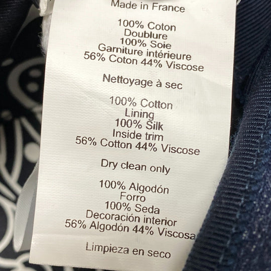 HERMES hat cotton Indigo blue Ronidem Helen ASTROLOGIE NOUVELLE New Astrology mens 59 Used Authentic