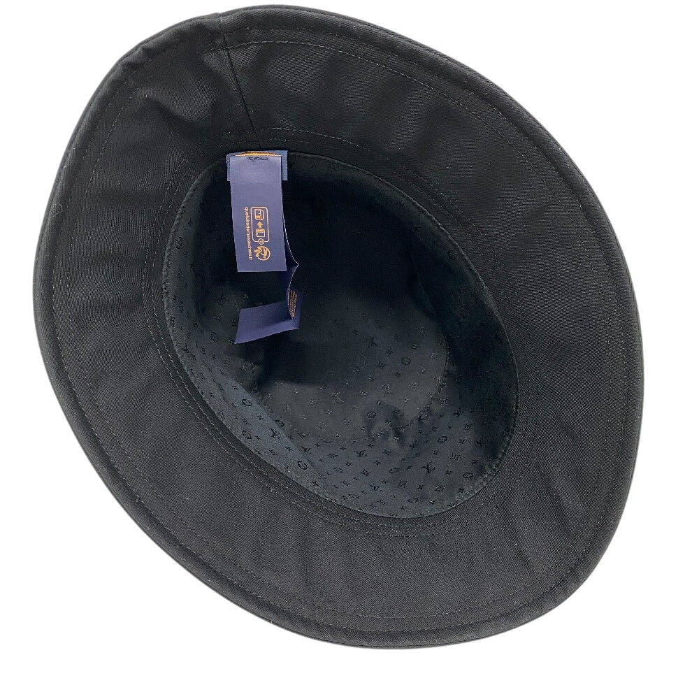 LOUIS VUITTON hat M7286S cotton black Bucket hat LV Filigram Women Used Authentic