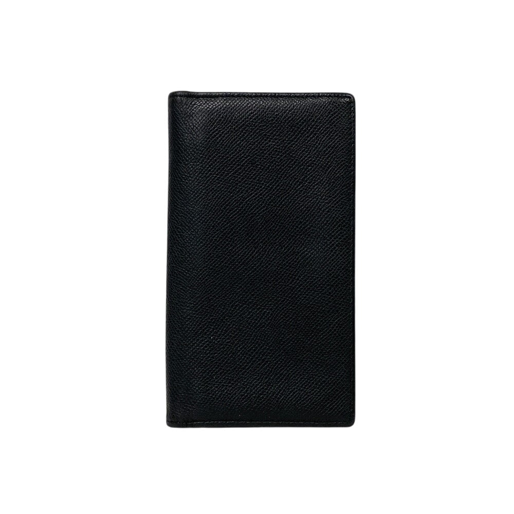 BVLGARI Long Wallet Purse leather black Bulgari Bulgari mens Used Authentic