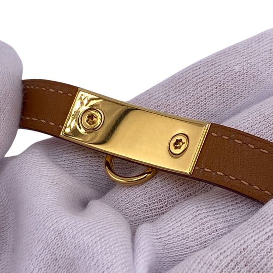 HERMES bracelet Epsom Red Rival de Brugur Women Used Authentic