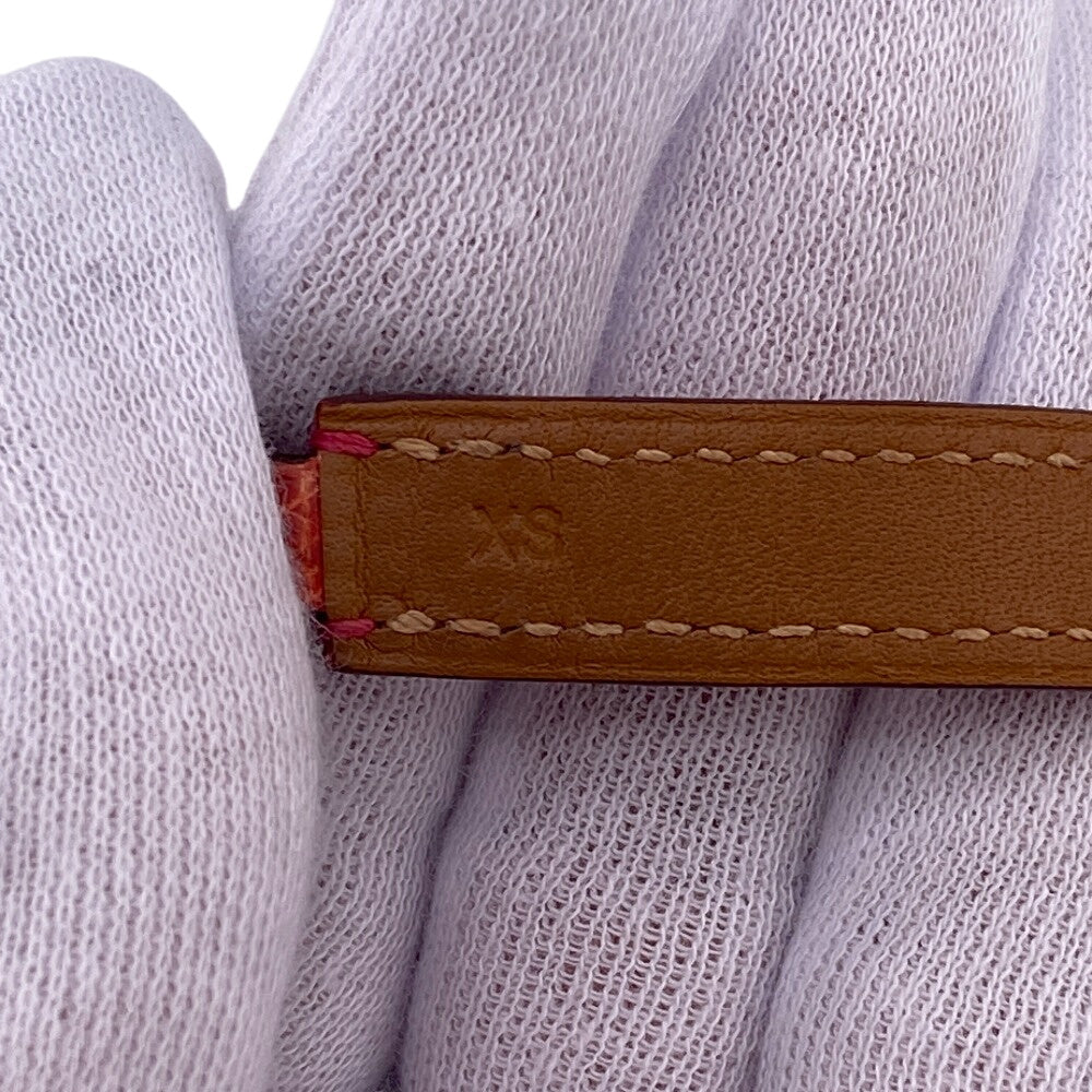 HERMES bracelet Epsom Red Rival de Brugur Women Used Authentic