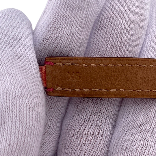 HERMES bracelet Epsom Red Rival de Brugur Women Used Authentic