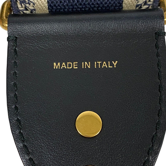 Christian Dior Shoulder strap Canvas, Leather black Shoulder strap Embroidery Women Used Authentic