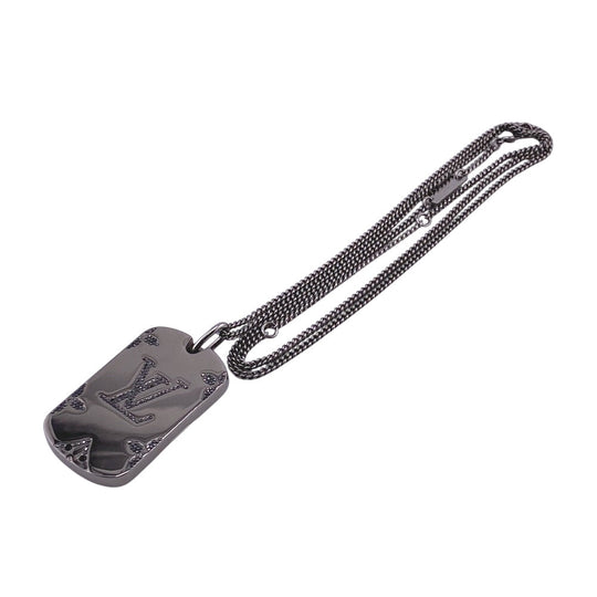 LOUIS VUITTON Necklace M69473 metal Silver Monogram Strath mens Used Authentic