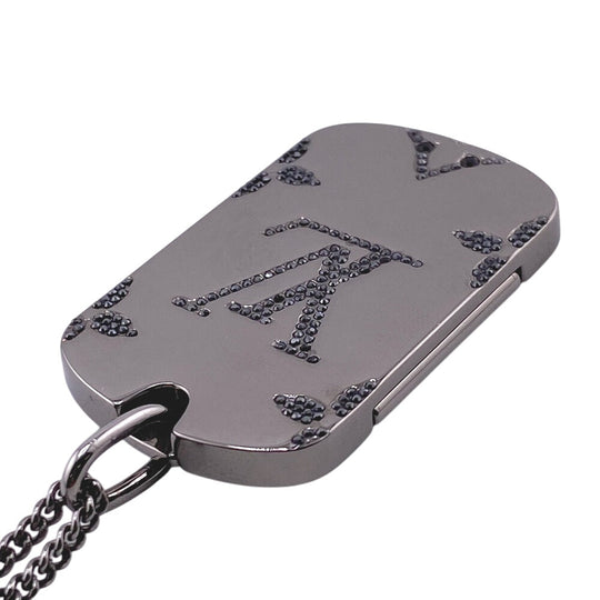 LOUIS VUITTON Necklace M69473 metal Silver Monogram Strath mens Used Authentic