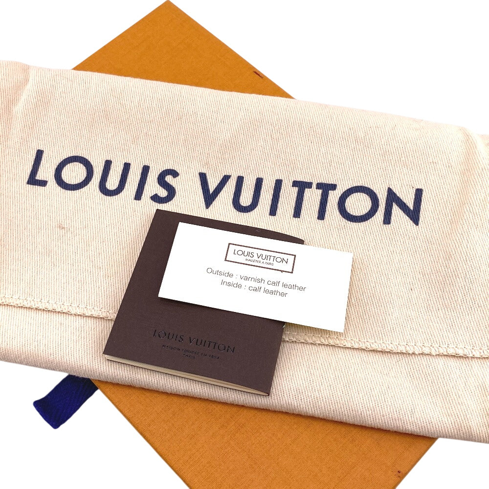 LOUIS VUITTON Long Wallet Purse M61689 Monogram Vernis Red Bifold Walletlong wallet Vernis Portefeuille Jeanne Women Used Authentic